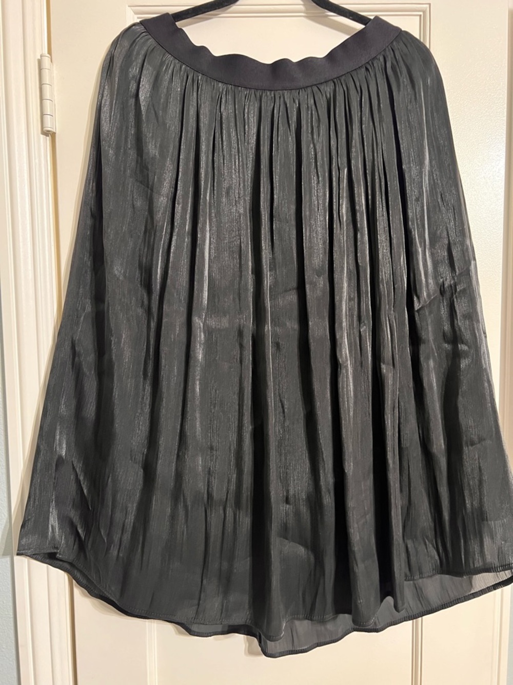 a new day Black Pleated Circle Skirt